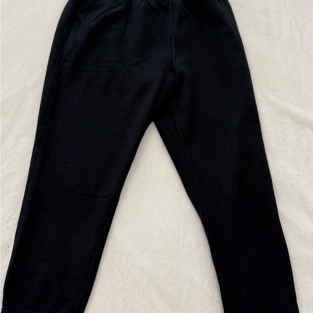 Fabletics Plus Size Black Forever Fleece Go-To Sweatpants